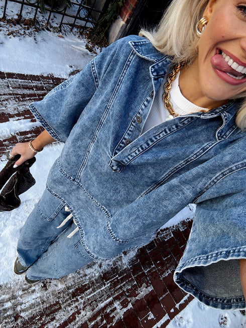 Harlow Denim Top